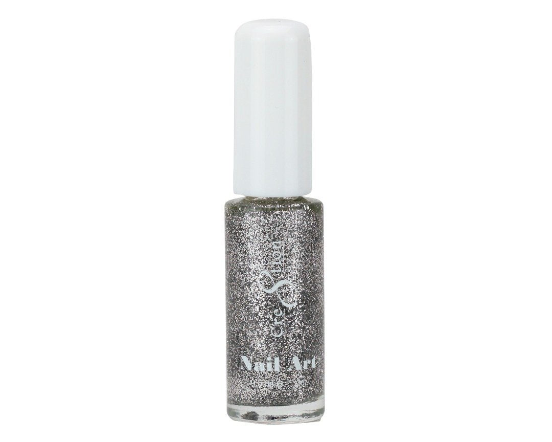 Cre8tion Nail Art Striper (Lacquer) - Silver Glitter