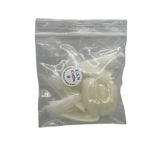 Coffin Natural Nail Tip #0