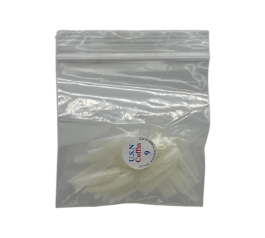 Coffin Natural Nail Tip #9