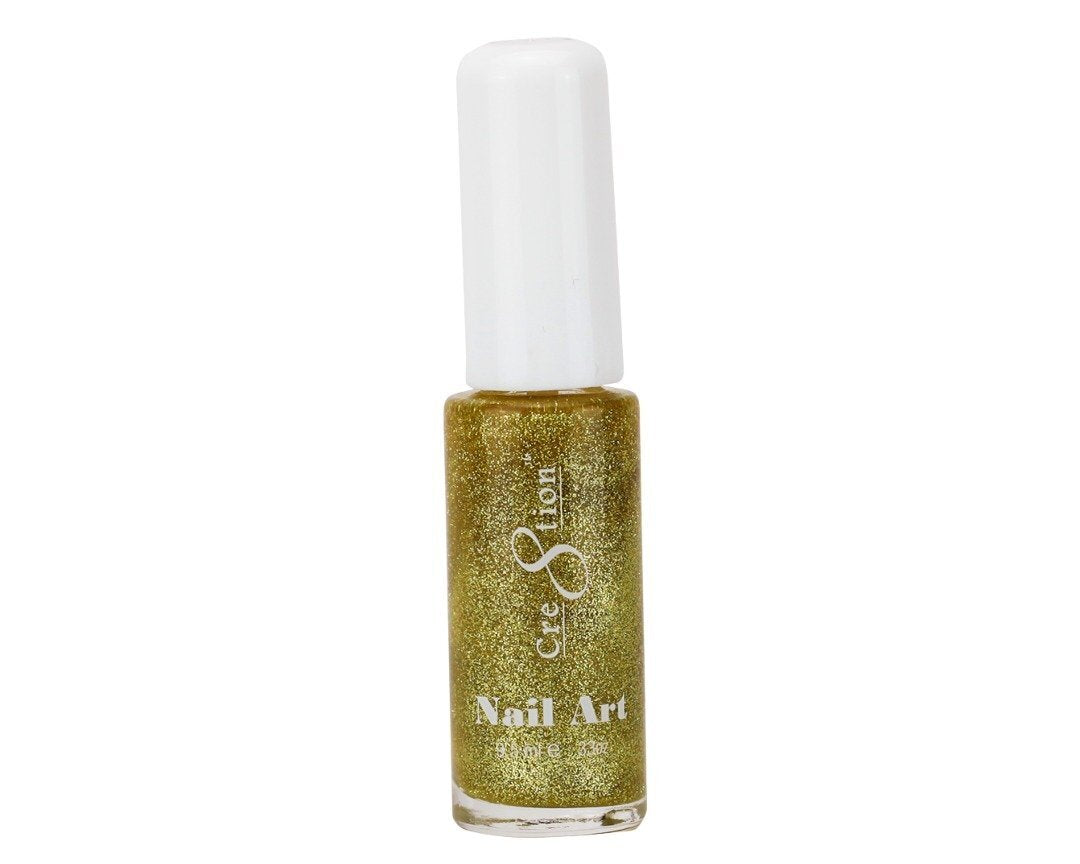 Creation Nail Art Striper (Lacquer) - Gold Glitter