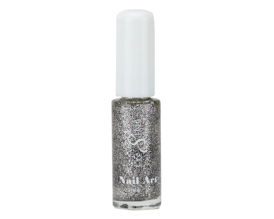 Creation Nail Art Striper (Lacquer) - Silver Glitter