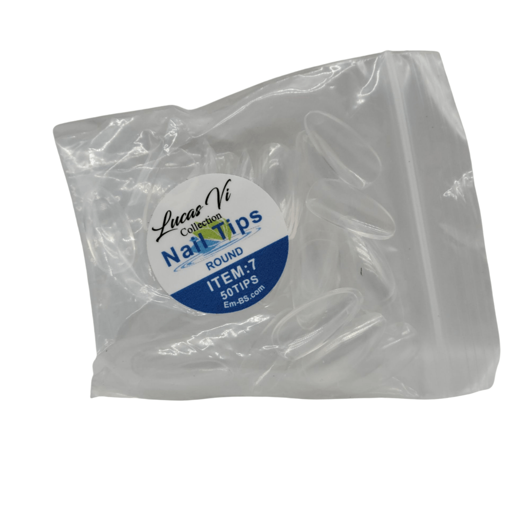 Lucas Vi Soft Gel Extension Clear Tips - Round #7