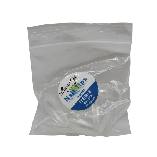 Lucas Vi Soft Gel Extension Clear Tips - Round #8