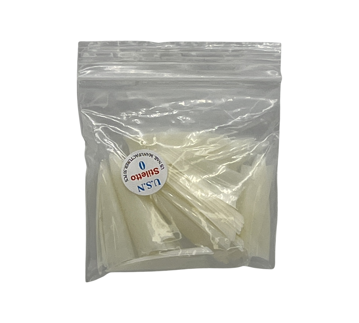 U.S.N Stiletto Natural Nail Tip #0