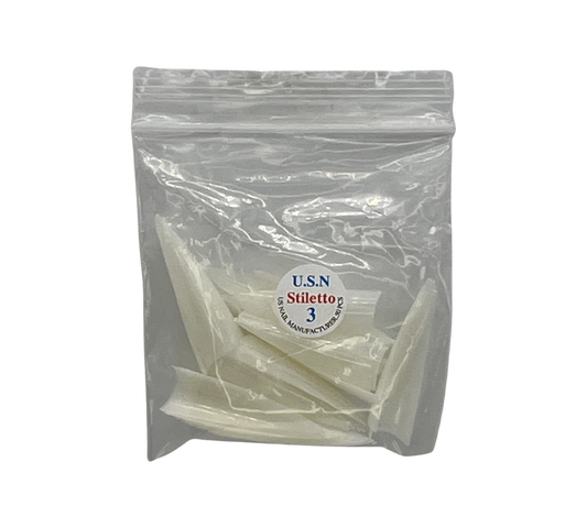 U.S.N Stiletto Natural Nail Tip #3