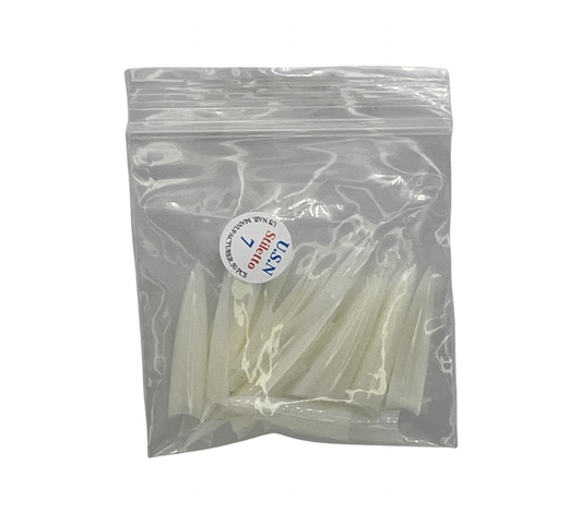 U.S.N Stiletto Natural Nail Tip #7