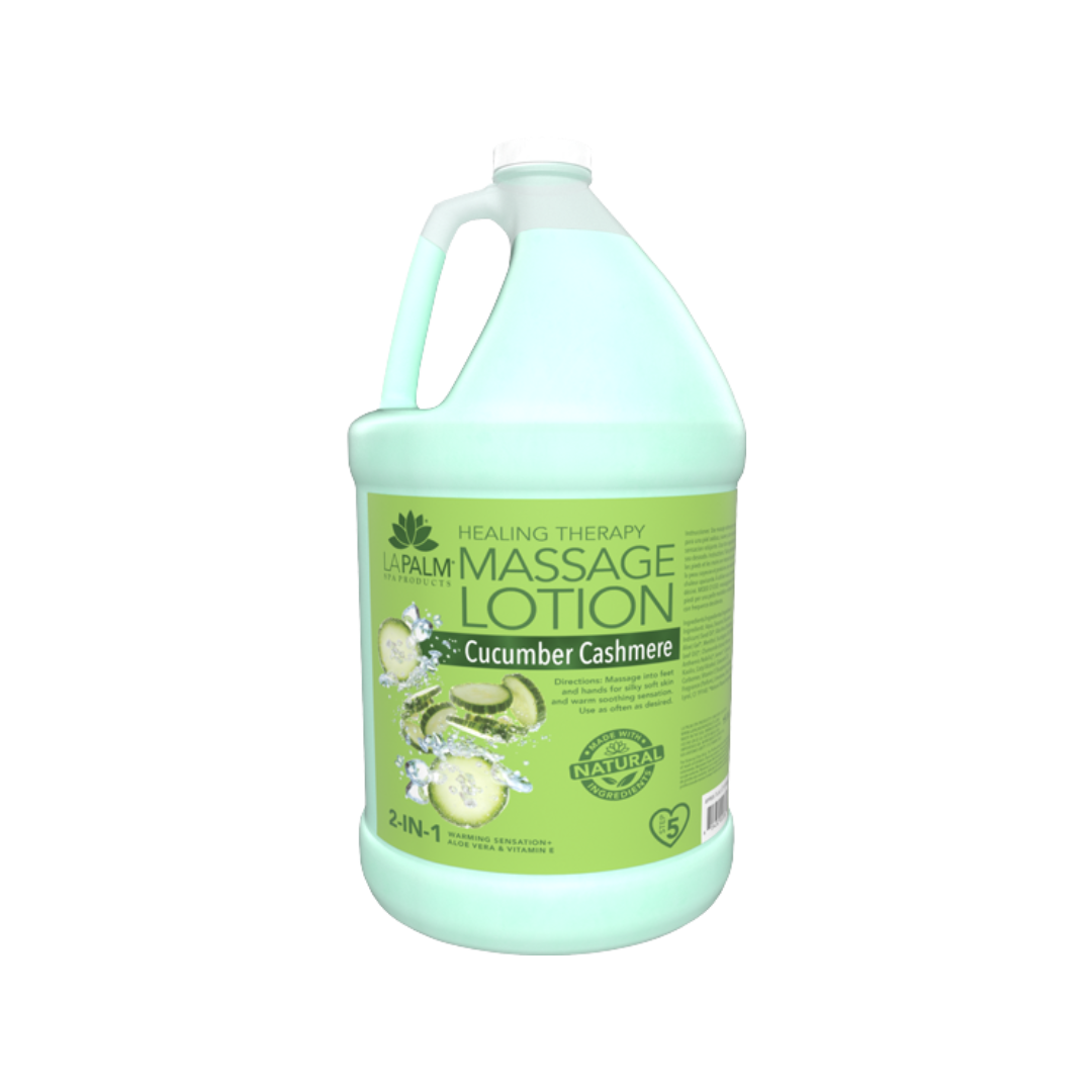 LAPALM Healing Therapy Massage Lotion - Cucumber Cashmere, 1 Gallon