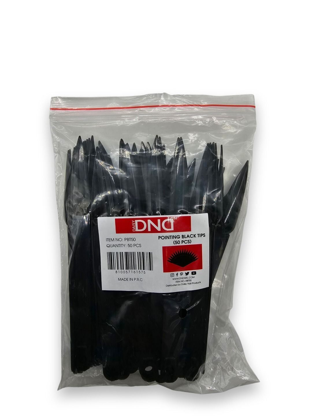 Black Stiletto Tip Swatch - 50pcs with O-Ring