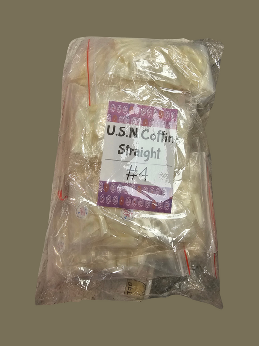 #4 - U.S.N Coffin Straight Nail Tip - BIG BAG 100pcs