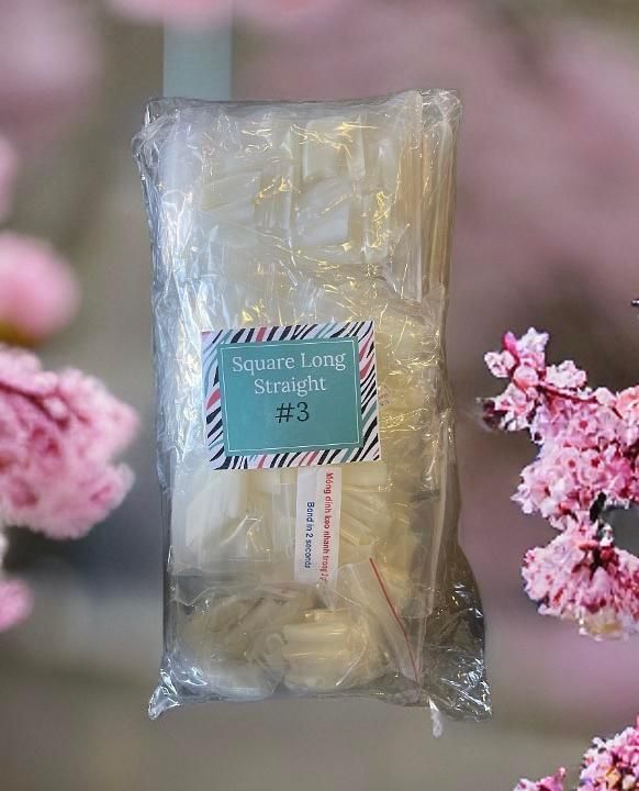 #3 - U.S.N Square Long Nail Tip - BIG BAG 100pcs