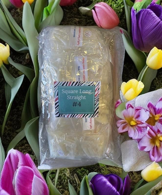 #4 - U.S.N Square Long Nail Tip - BIG BAG 100pcs