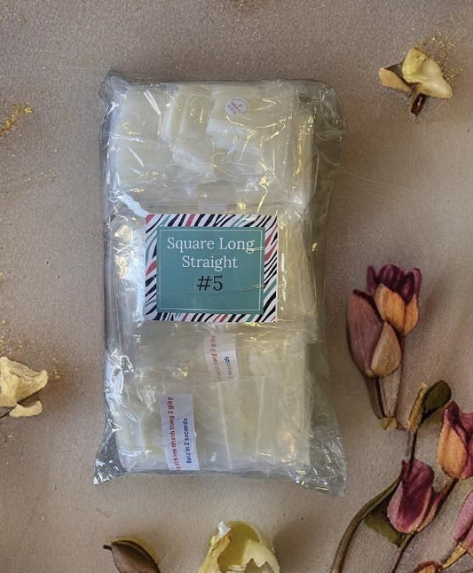 #5 - U.S.N Square Long Nail Tip - BIG BAG 100pcs