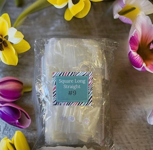 #9 - U.S.N Square Long Nail Tip - BIG BAG 100pcs