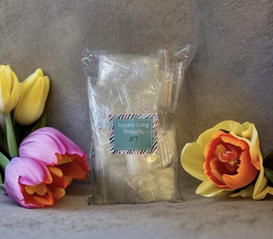 #7 - U.S.N Square Long Nail Tip - BIG BAG 100pcs