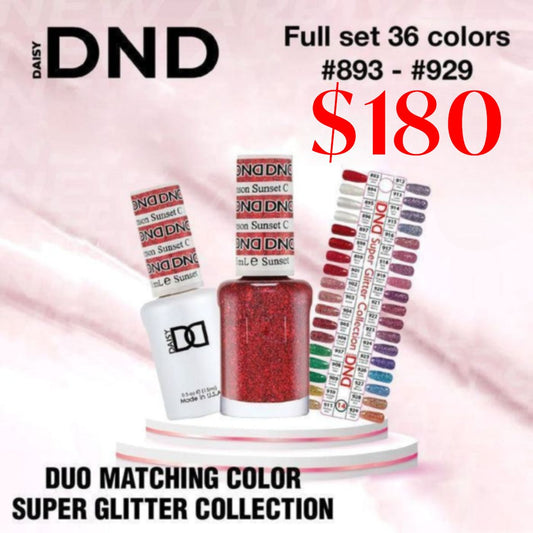 DND 2023 Super Glitter Full Collection - FREE COLOR CHART - 36 Colors - $5 each