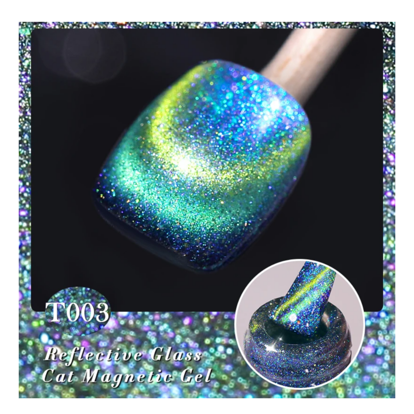 Reflective Glass Magnetic Cat Eye Gel - T003