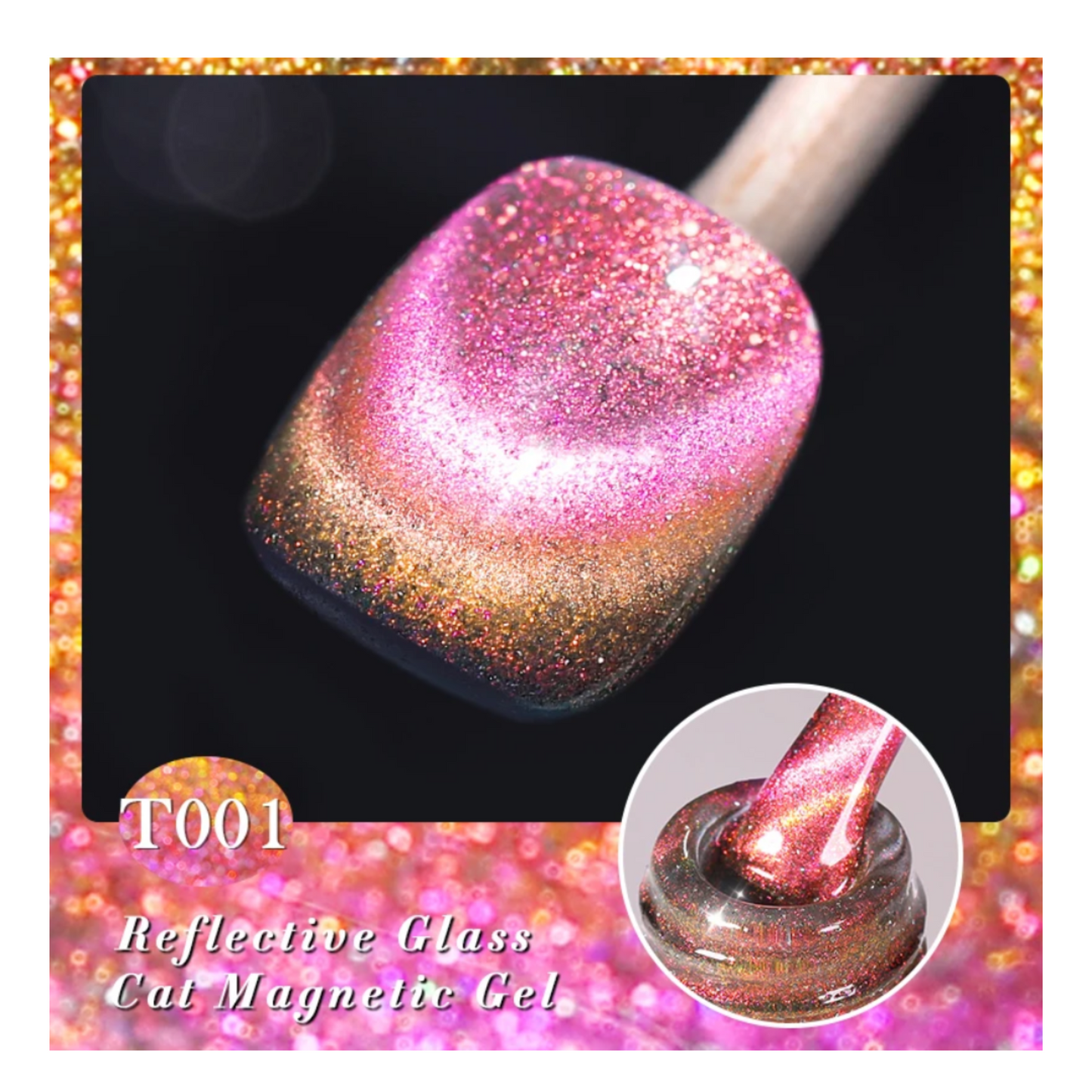 Reflective Glass Magnetic Cat Eye Gel - T001