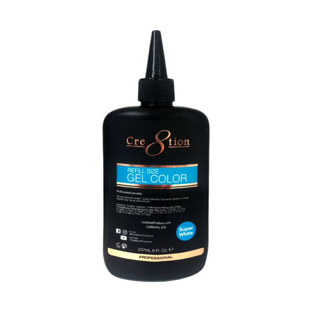Cre8tion - Super White Gel Refill 8oz