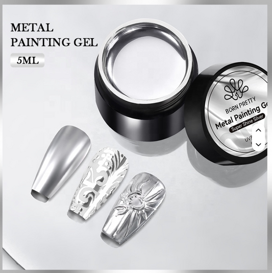 Born Pretty Metal Painting Gel – Super Shine Silver (5ml)