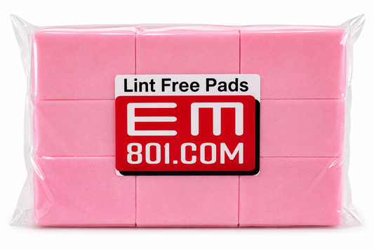 Em Beauty pink lint free wipes pack