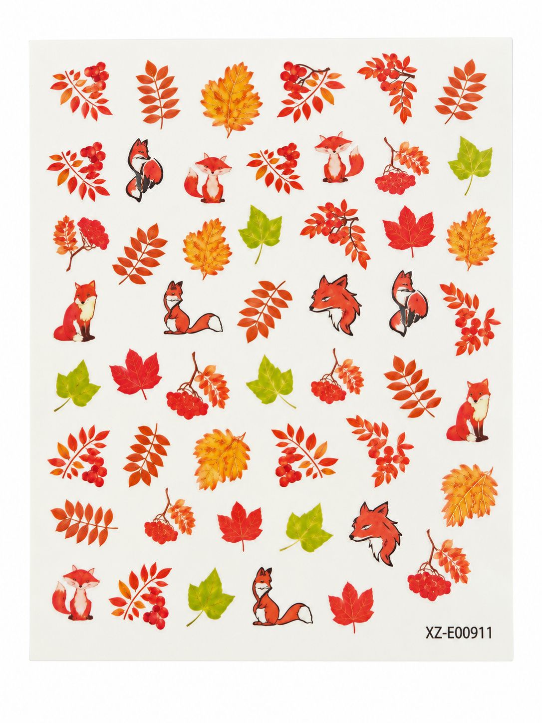 Fall stickers-nail art