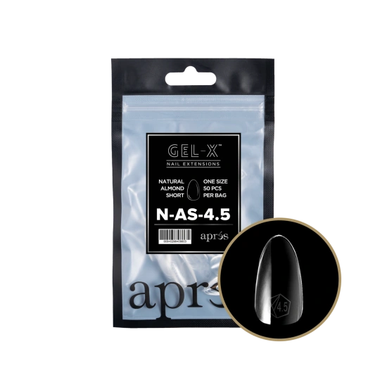 APRÉS Natural Almond Short Size 4.5, Refill Tips