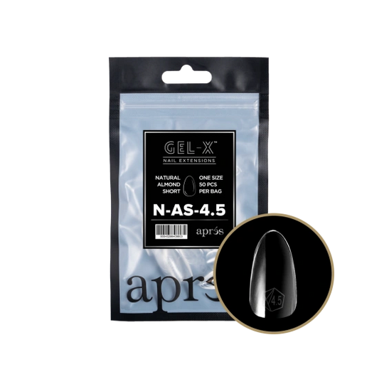 APRÉS Natural Almond Short Size 4.5, Refill Tips
