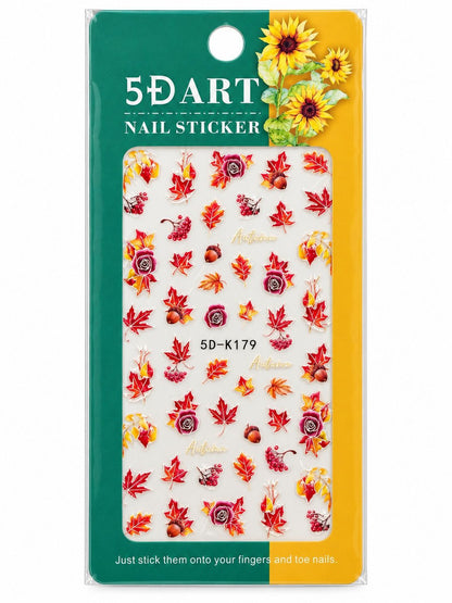Fall nail stickers