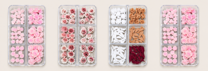 6 grid resin floral rhinestones