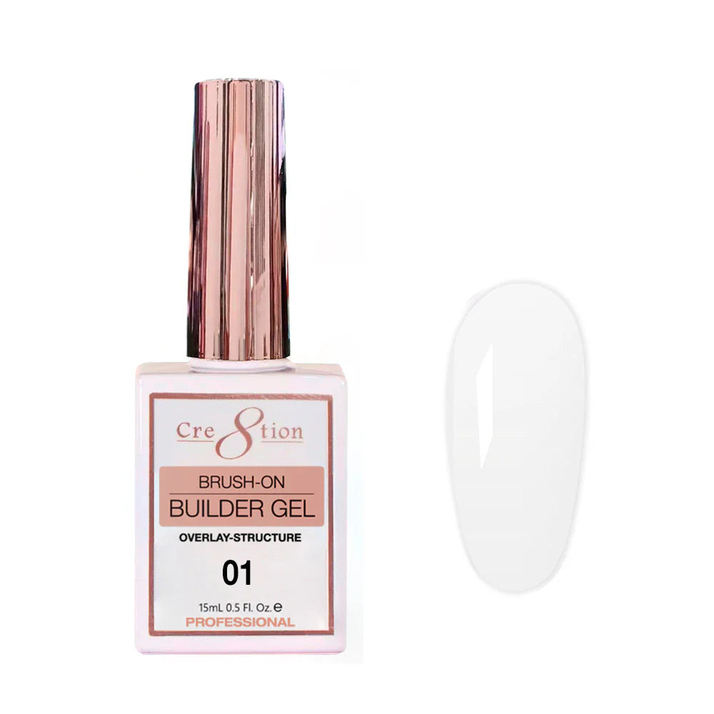 Cre8tion Gel Collection - Overlay Brush on Builder 0.5oz 01 (Clear)