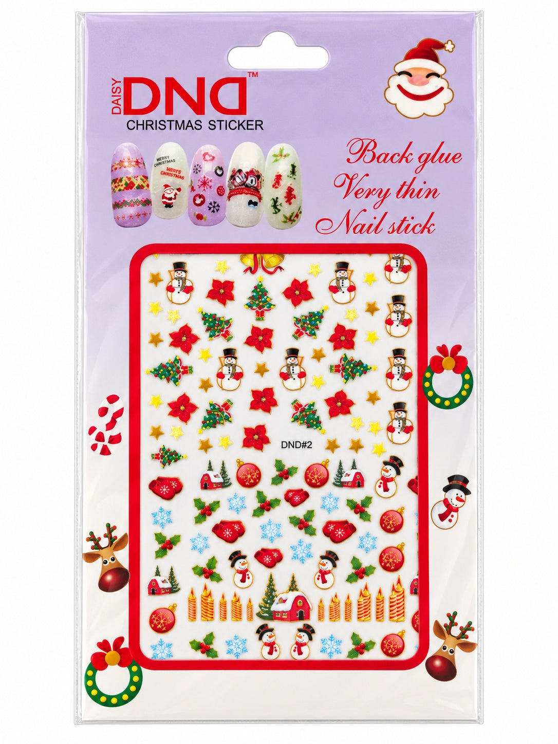 DND Christmas nail art stickers