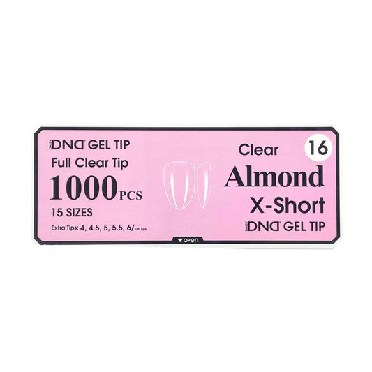 DND Clear Gel Tips 1000PC #16 Short Almond