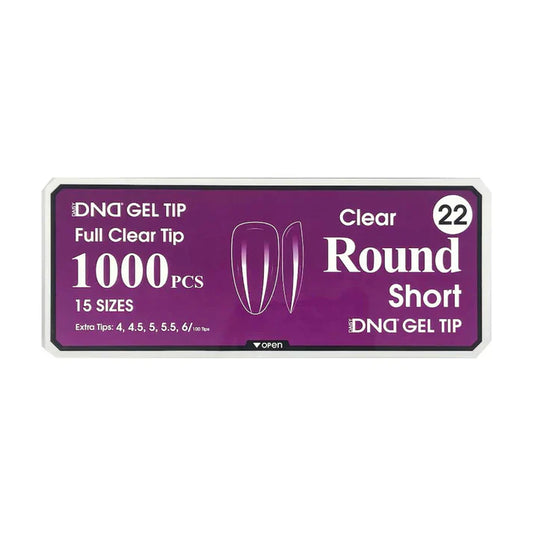 DND Clear Gel Tips 22 Short Round 1000pcs
