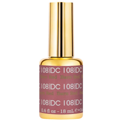 DND DC Gel Nail Polish 108 Barn Red