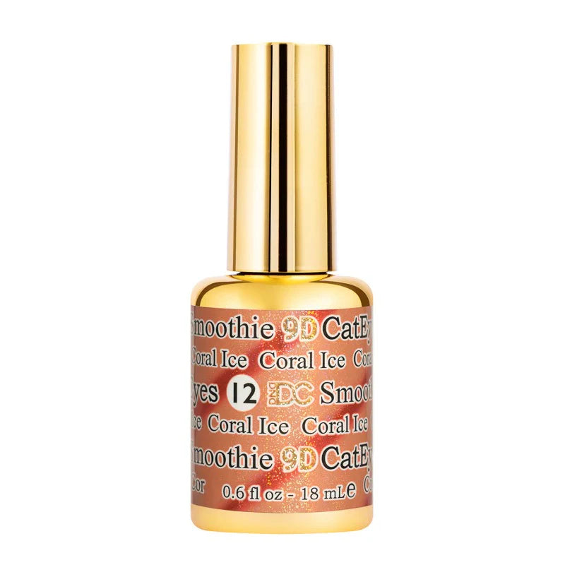 DND DC Gel Nail Polish 9D Cat Eye Smoothie #12 - Coral Ice