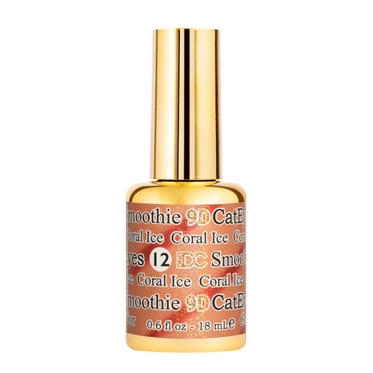 DND DC Gel Nail Polish 9D Cat Eye Smoothie #12 - Coral Ice