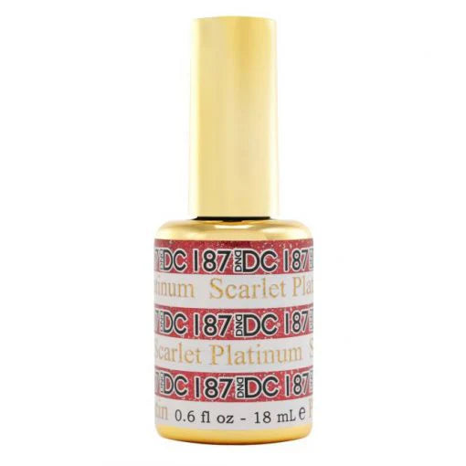 DND DC Glatinum Gel Nail Polish 187 Scarlet