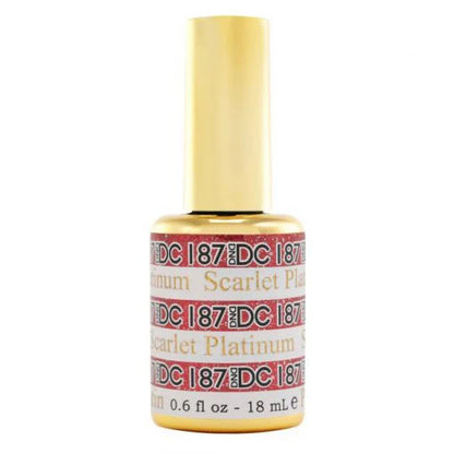DND DC Glatinum Gel Nail Polish 187 Scarlet