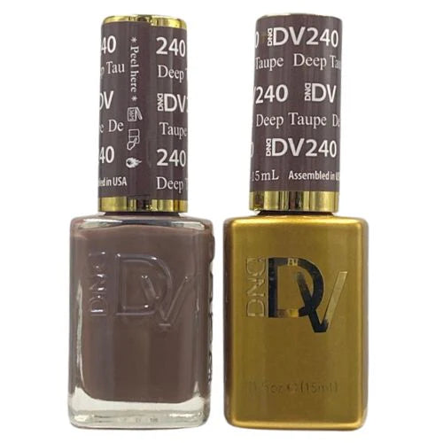 DND DIVA Gel and Lacquer Nail Polish Duo 240 Deep Taupe