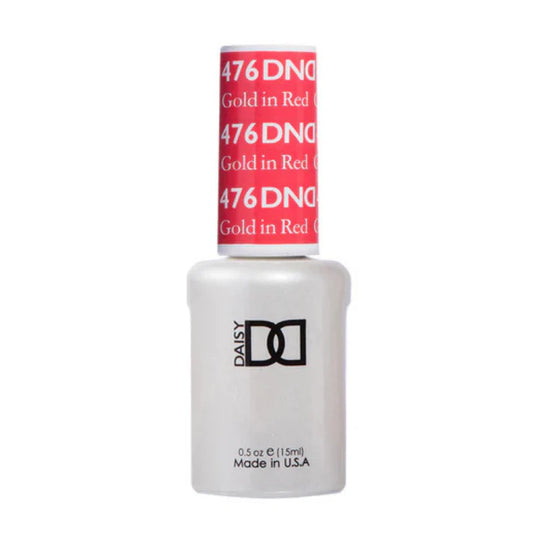 DND Gel Nail Polish 476 Gold in Red