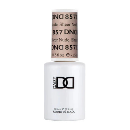 DND Gel Nail Polish 857 Sheer Nude