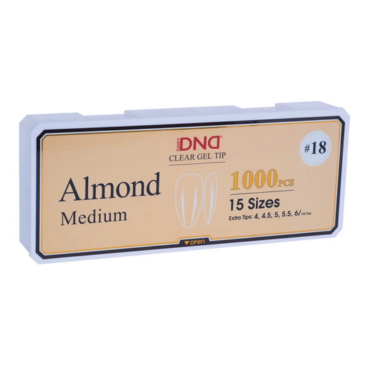 DND Soft Gel Tips - Almond Medium #18