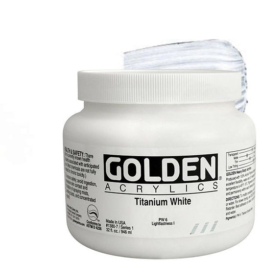 GOLDEN Heavy Body Acrylics Titanium White 32oz Jar