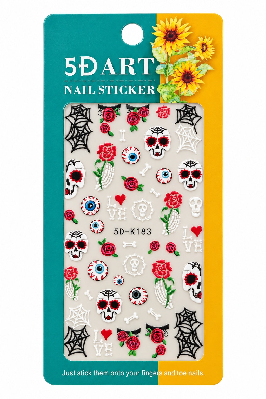 5-D Halloween nail sticker