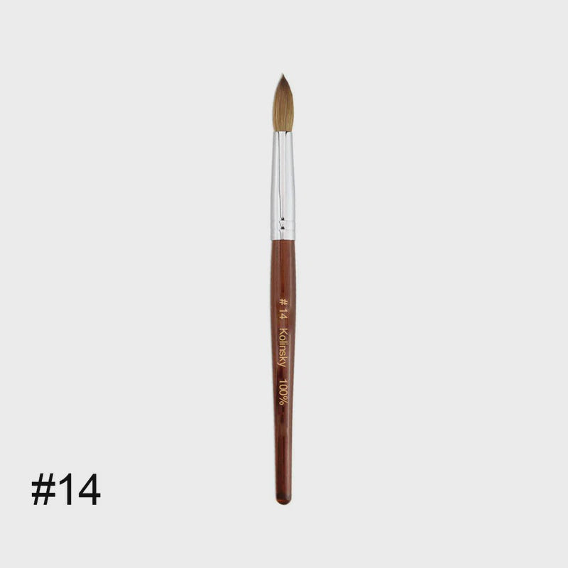 100% kolinsky acrylic brush #14