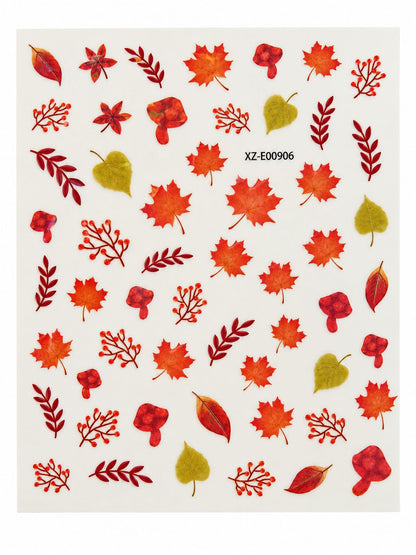 Fall stickers-nail art