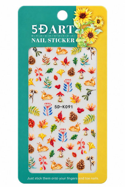 Fall nail stickers