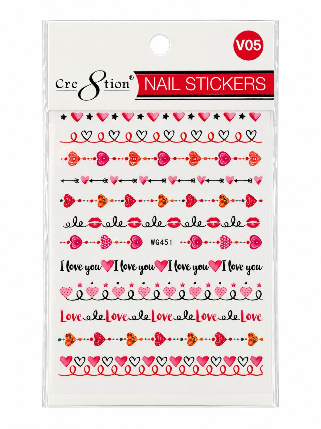 Cre8tion Valentines nail sticker