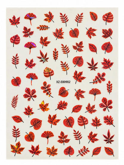 Fall stickers-nail art