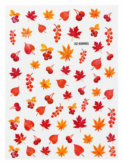 Fall stickers-nail art